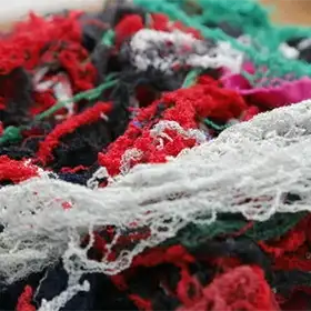 High-quality yarn waste banian for industrial use, supplied by Vedhika Enterprise in Coimbatore, Tamil Nadu.